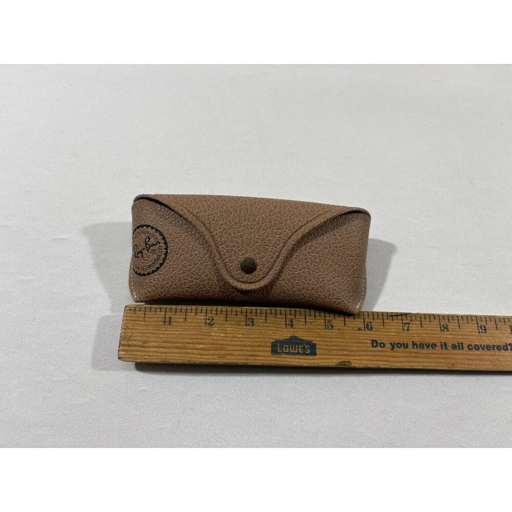 Ray Ban Eyeglasses Brown Tan Sunglasses Carry Case Protective Pleather Grain